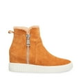 thumbnail image 2 of STEVEN by Steve Madden Bamby Camel Fur Lined Fashion Wedge Sneaker Ankle Bootie (Camel, 5.5), 2 of 5