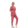 thumbnail image 3 of HEAL+WEAR Women's Scrub Set Stretch V-Neck Top & Pants 4-Way Stretch,Wrinkle-Resistant,Breathable Fabric, 3 of 4