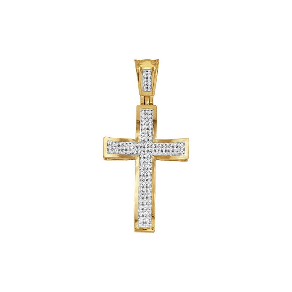 Shirin Diamond Jewelry - 10kt Yellow Gold Mens Round Diamond Concave ...