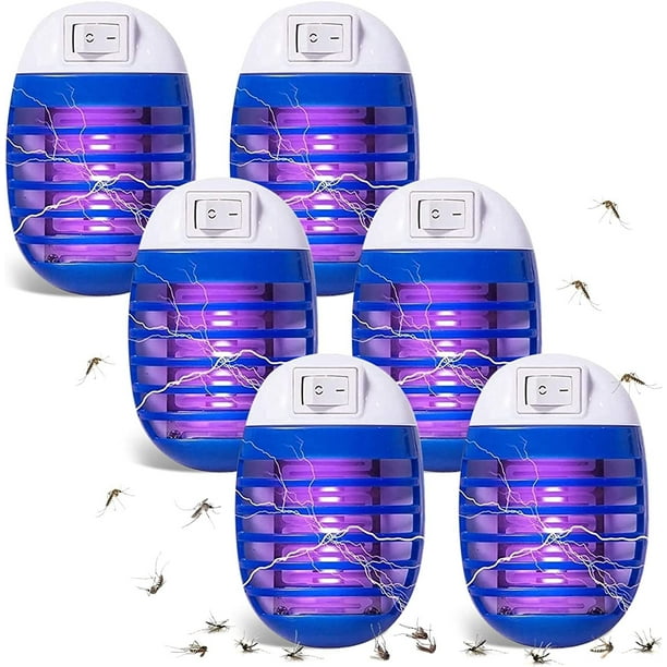 Juego de 4 lámparas antimosquitos azul claro, repelente de mosquitos, matamoscas para interiores y exteriores.