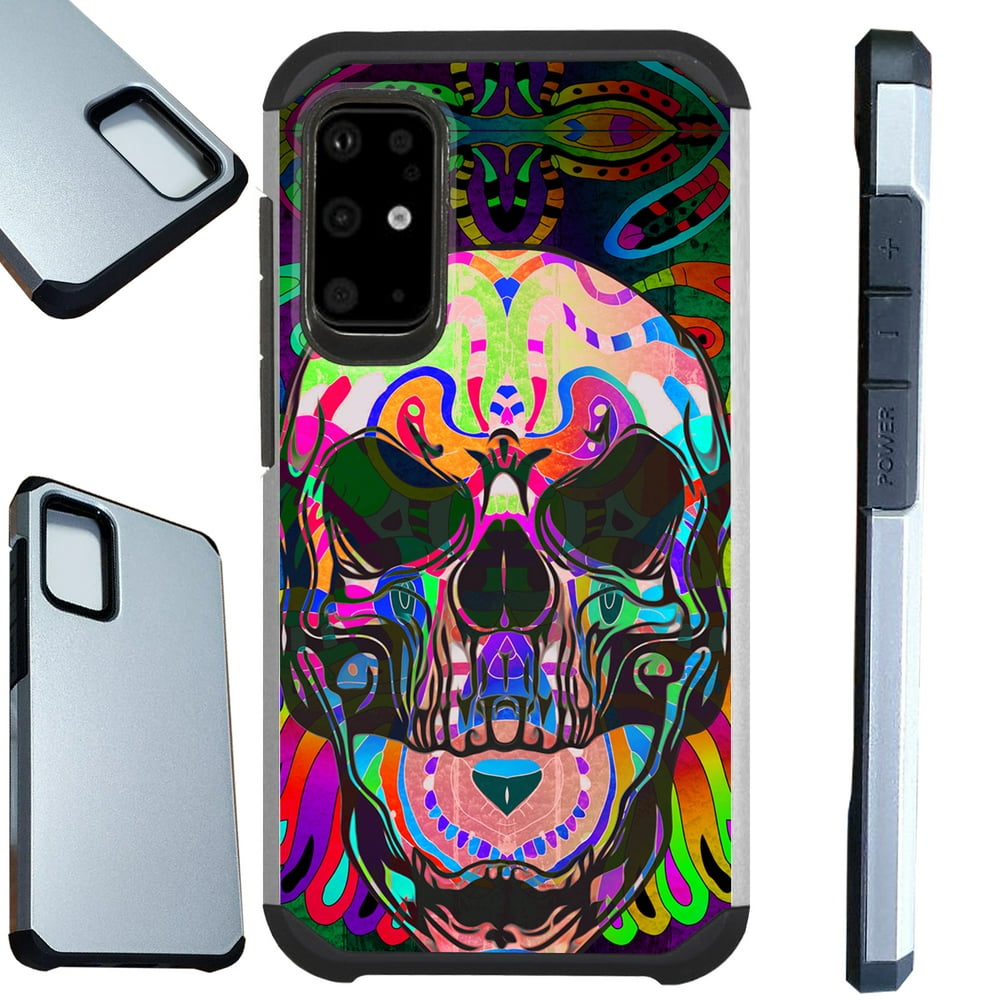 World Acc Fusion Case Compatible With Samsung Galaxy S20 Plus Hybrid Tpu Phone Cover Skull