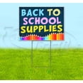 thumbnail image 1 of Back To School Supplies (18" x 24") Yard Sign, Includes Metal Step Stake, 1 of 6