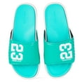 thumbnail image 5 of NineCiFun Men's Slides Sandals Shower Shoes Adjustable Green/White Size US 8, 5 of 6
