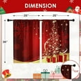 thumbnail image 5 of Christmas Snowflake Tree Kitchen Window Curtains Over Sink Set of 2, Red Gold Winter Xmas Rod Pocket Short Tier Curtains, Christmas Small Kitchen Decor (26x36 Inch), 5 of 7