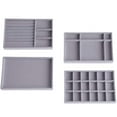 thumbnail image 1 of Set of4Stackable Velvet Jewelry Trays Organizer, Jewelry Storage Display Trays All Velvet, 1 of 4
