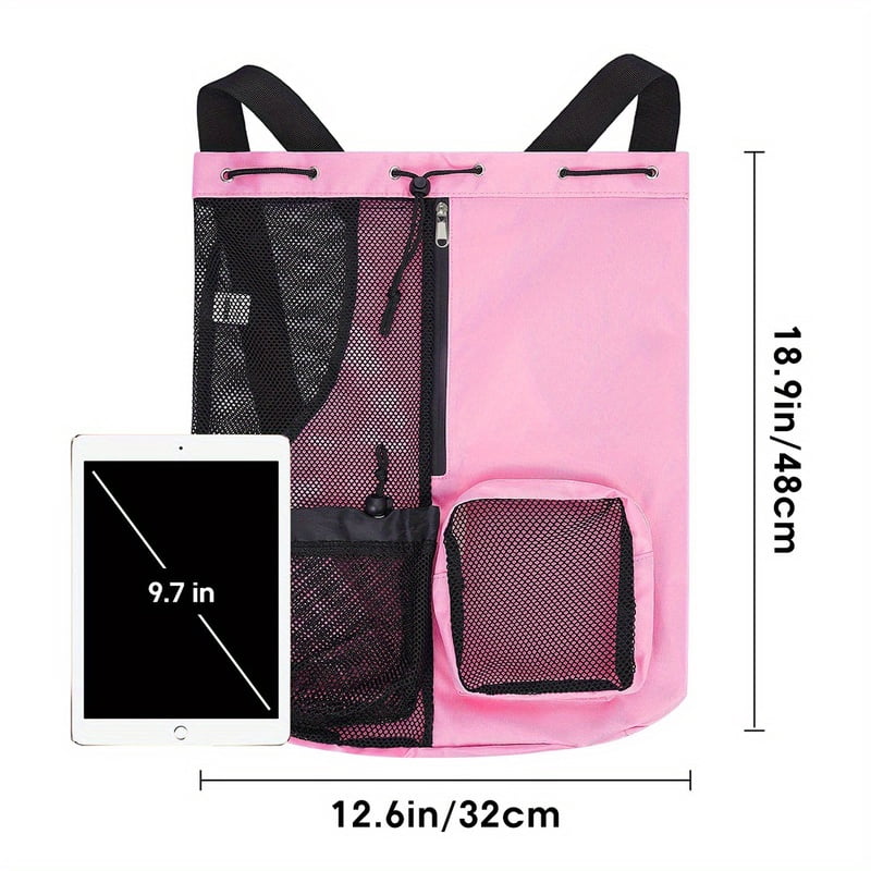 Panliya is beautiful Swim bag Net drawstring backpack with wet pocket beach backpack swimming, gym, and workout gear storage bag01