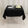 thumbnail image 2 of Efavormart Black Seamless Lamour Satin Square Table Overlay - 54", 2 of 7