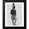 thumbnail image 2 of Fab Funky 12x14 Black Modern Framed Museum Art Print Titled - Dinosaur TRex Man 2, 2 of 5