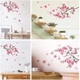 thumbnail image 1 of Pegatinas de pared Flores de CEREZO con mariposas rosas rojas (90x60cm) I sakura vid floral rama árbol autoadhesivo adhesivo de pared para sala de estar dormitorio cocina pasillo azulejo，2pcs ZefeiWu 1327533493772, 1 of 1