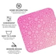 thumbnail image 3 of Zufioo Breast Cancer Pink Ribbons Awareness Print Leather Coaster Set, Decorative PVC Coasters 4-pack - Scald and Stain-resistant, Suitable for Home, Cafes, Restaurants-Square, 3 of 6