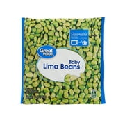 Great Value Frozen Baby Lima Beans, Gluten-Free, 12 oz Steamable Bag