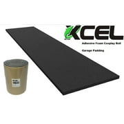 XCEL Extra Large Marine Foam Rolls Sheets with Adhesive Closed Cell Foam Padding Neoprene Foam Cosplay Easy Cut - Various Sizes (60" x 8" x 1/2" (1 Pack), Black, 1)