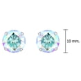 thumbnail image 4 of Shimmer & Shine Round CZ 10 mm Sterling Silver Stud Earrings, 4 of 5
