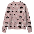 thumbnail image 2 of JIAYUE Women Halloween Cardigan Cozy Crew Neck Button Front Knit Sweater Long Sleeve Pumpkin Ghost Print Outerwear For Daily Walking Shopping, 2 of 5