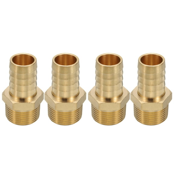 4pcs Brass Barbed Fitting 3/4" to 3/4" Hose ID Hose Fitting