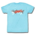 thumbnail image 1 of Jaws T-Shirt Adulte Bleu Clair Chiné avec Marque d'Eau, 1 of 1