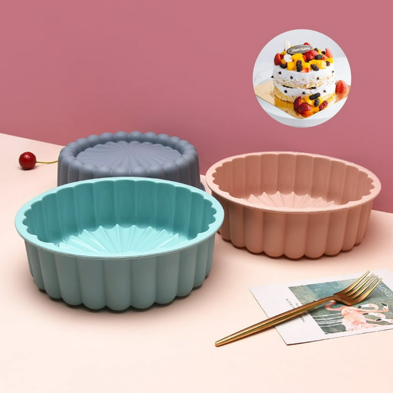 Round Flower Shaped Cake Pan Silicone Baking Cake Mold - Temu