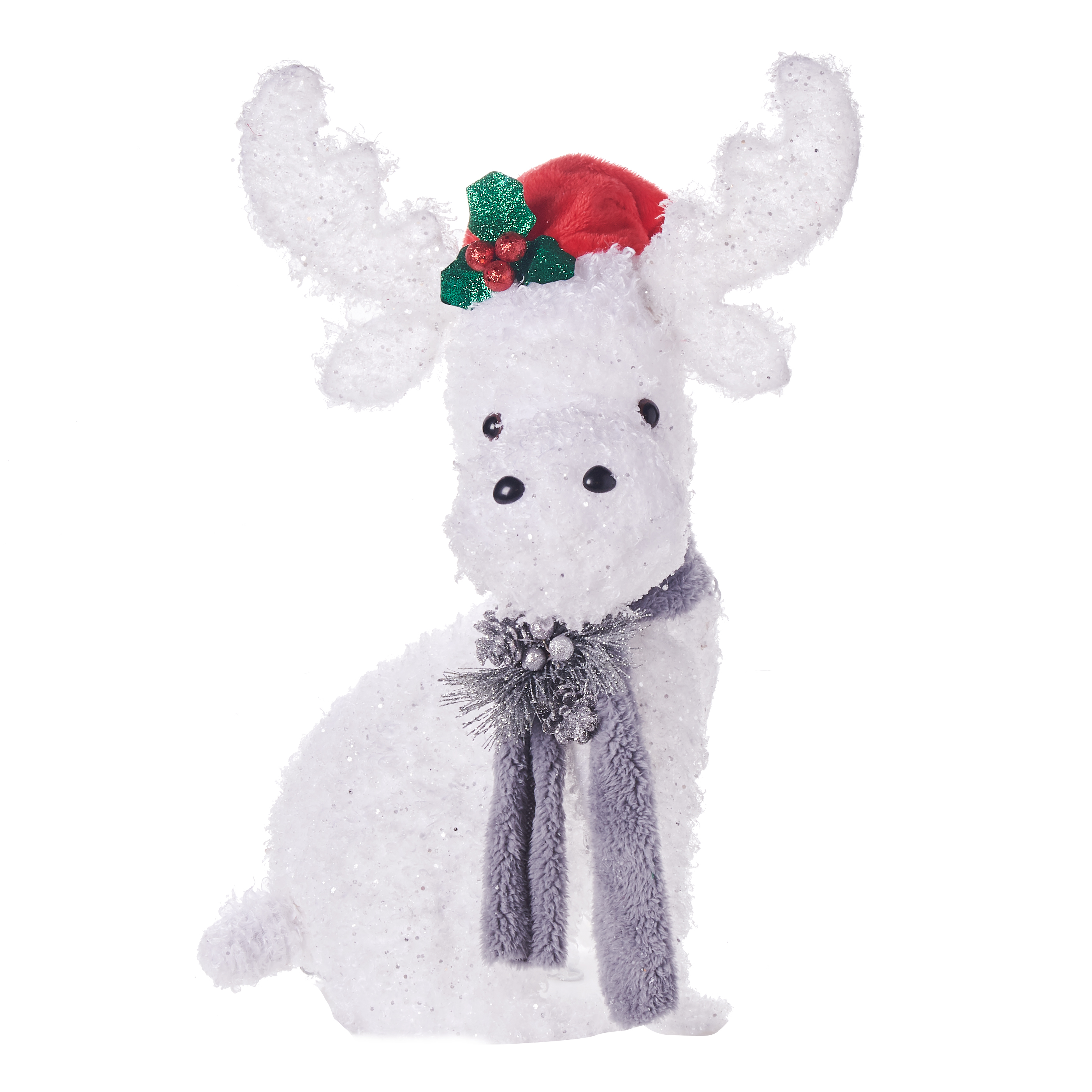 Holiday Time Light-up LED Fluffy Moose, 24