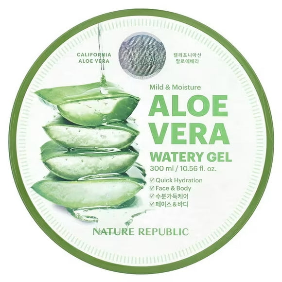 Nature Republic, Mild & Moisture, Aloe Vera Watery Gel, 10.56 fl oz (300 ml)