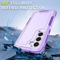 thumbnail image 2 of Allytech Rugged Hybrid Case for Samsung Galaxy S23 FE, Heavy Duty [Support Wireless Charging] [Soft TPU + Hard PC] Anti-Scratch Non-Slip Shockproof Protective Case for Samsung Galaxy S23 FE, Purple, 2 of 8