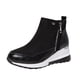 thumbnail image 2 of Nuevos zapatos de caña alta Plataforma de gamuza Tacón de cuña Cremallera lateral y botines de algodón Wmkox8yii sa1521, 2 of 8