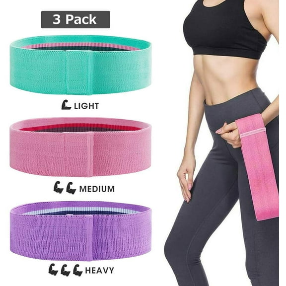 Booty Bands for Legs,Butt,Thighs,Hips,Glute Stretch Training Non-Slip Fabric Resistance bands for Women[Set of 3]