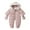 Pink, variant on Tiweut Boys Girls Snowsuit Winter Thicken Coat Hooded Long Sleeve Gloves Toddler Windproof Warm Jumpsuit Outwear Snow Wear 6-9 M