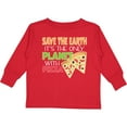 thumbnail image 3 of Inktastic Save the Earth. Its the Only Planet with Pizza. Boys or Girls Long Sleeve Toddler T-Shirt, 3 of 5