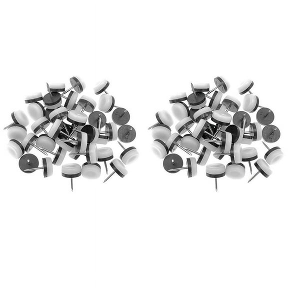 80Pcs Thickened Furniture Glide,Nail-On Slider Pad Floor for Wooden Leg Feet Of Chair Table Sofa(18Mm or 0.7Inch,White)