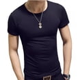 thumbnail image 2 of 2 Playeras Hombre Lisa Cuello Redondo Paquete Pol/algodón, 2 of 7