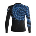 thumbnail image 2 of Raven Fightwear Women's Power Pangolin BJJ Rash Guard MMA Black/Blue, 2 of 3