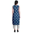 thumbnail image 4 of Moomaya Peter Pan Collar Sleeveless Kurta With Pants 2-Pcs Ethnic Suit Set For Women, 4 of 7