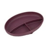 Bazzle Baby Anchor Silicone Plate, Strong Suction, BPA Free, Divided Design, Girl 4 to 36 Months - Cranberry