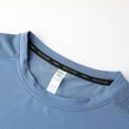 thumbnail image 3 of Camisetas Elvqul Hombre Manga Corta Azul Economicas sin Estampado Cuello Redondo, 3 of 6