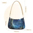 thumbnail image 3 of FORMRS Womens Shoulder Bag with Chain Strap Clutch Purse Cute Tote Handbag, Floral Occean, 3 of 7