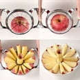 thumbnail image 3 of Somnr Apple Slicer ,Upgraded Version of Heavy-Duty Apple Slicer 12-Blade Oversized Apple Corer And Divider, Divider for Up to 4 Inches Apples,Silver, 3 of 8