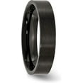 thumbnail image 5 of Chisel Stainless Steel Brushed Black IP-plated 5.2mm Flat Band - Ring Size 7.0, 5 of 8