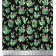 thumbnail image 1 of Soimoi Cotton Cambric Fabric Floral & Cactus Tree Printed Craft Fabric by The Yard 56 Inch Wide, 1 of 1