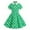 Green, variant on HNMKIU Retro Polka Dot Girls Dress Short Sleeve Turn Down Collar Swing Style Party And Performance Outfit Red,7-8 Years