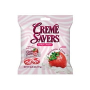 Creme Savers Strawberries and Creme Hard Candy | The Taste of Fresh Strawberries Swirled in Rich Cream | The Original Classic Creme Savers Brought To You By Iconic Candy - 3oz Bag