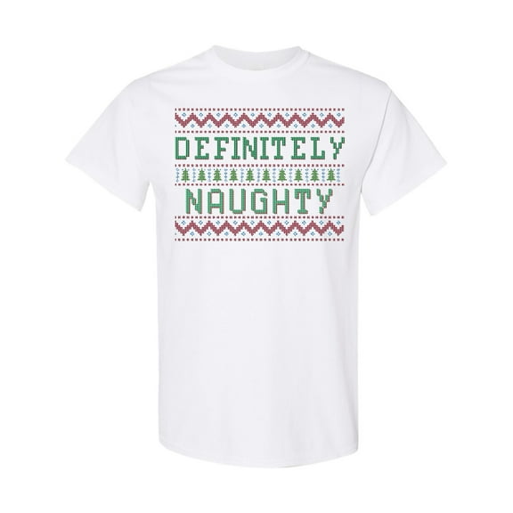 Inktastic Ugly Sweaters Definitely Naughty T-Shirt