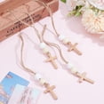 thumbnail image 3 of 4pcs Cross Wood Hanging Ornament for Car Rear View Mirror Decoration Camel 220mm, 3 of 6