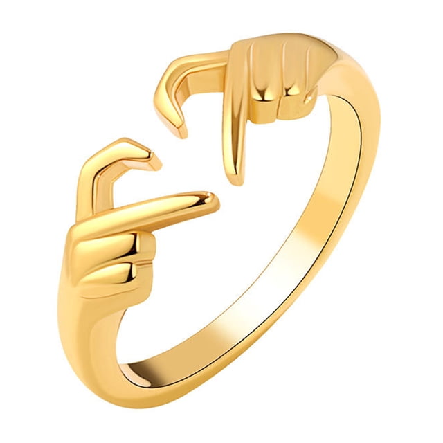 Golden Alloy Index Finger Ring for Decoration Durable Classic Look Bright Color One Size Fits All