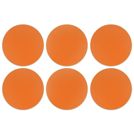 

CARIBOU Drink Round Fabric Felt Neoprene Coasters Set of 6pcs Solid Orange