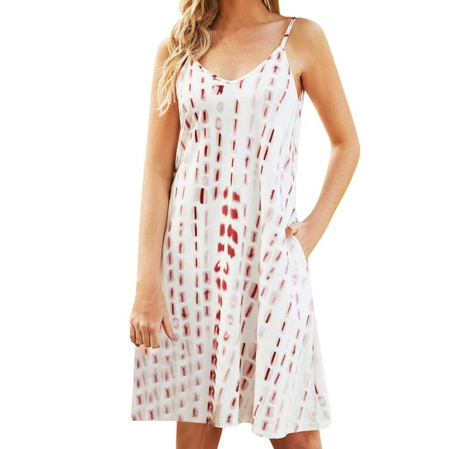 Birdeem Robe Courte d'Été Aguichant et Décontractée pour Femme à Bretelles, Motif Floral, avec Poches