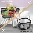 thumbnail image 4 of MODANU Picnic Harvest Basket Wire Metal Mesh Steel Garden Basket - Produce Storage Basket Multi-Functional Fruit Vegetable Egg Picking Baskets with Handles for Kitchen, Bathroom, Black, 4 of 9