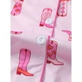 thumbnail image 6 of ATAIKU S-XXL Christmas Womens Pajamas Set Cowboy Boots Short Sleeve Button Down Sleepwear Top and Shorts 2 Piece Pjs Lounge Set, 6 of 9