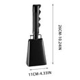 thumbnail image 3 of Honmine Cowbell Noise Maker, Metal Cowbell Instrument with Ergonomic Handle - Cheering Bell for Stadium Cheers & Celebratory Noise Maker, 3 of 5