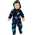 thumbnail image 6 of Footed Pajamas - Dinosaur World Toddler Hoodie Fleece One Piece - Toddler - Medium (Fits 3'0 - 3'3"), 6 of 8