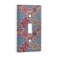 thumbnail image 2 of Yayeee Toggle Light Switch Wall Plate 1-Gang 4.5"x2.7" Home Decorative Outlet Cover, Colorful Mandala Pattern, 2 of 7